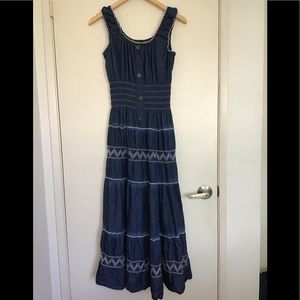 Lightweight Denim Colored Summer Sleeveless Dress